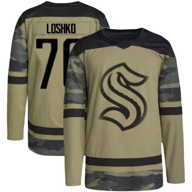 Authentic Andrei Loshko Camo Seattle Kraken Military Appreciation Team Practice Jersey - Men's