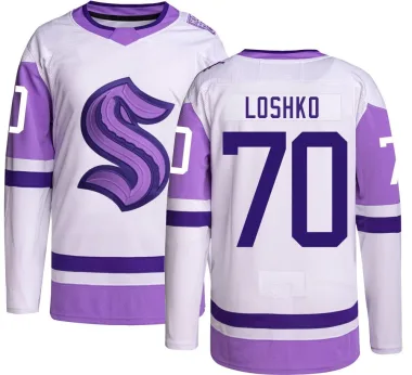 Authentic Andrei Loshko Seattle Kraken Hockey Fights Cancer Jersey - Men's