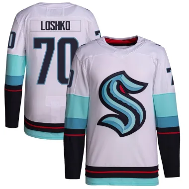 Authentic Andrei Loshko White Seattle Kraken Away Primegreen Jersey - Men's