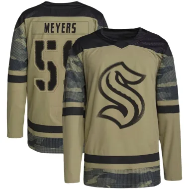Authentic Ben Meyers Camo Seattle Kraken Military Appreciation Practice Jersey - Youth