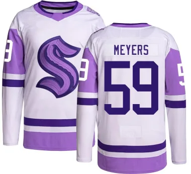 Authentic Ben Meyers Seattle Kraken Hockey Fights Cancer Jersey - Youth