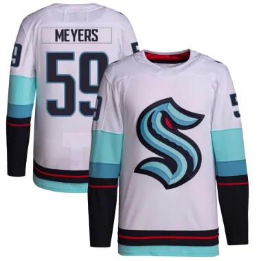 Authentic Ben Meyers White Seattle Kraken Away Primegreen Jersey - Men's