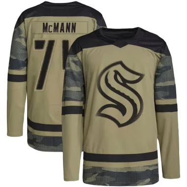 Authentic Bobby McMann Camo Seattle Kraken Military Appreciation Practice Jersey - Men's
