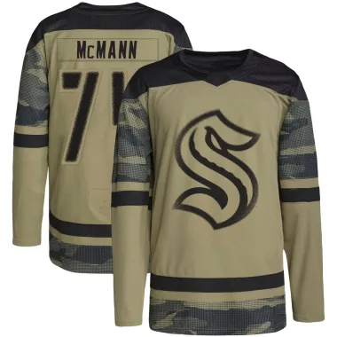 Authentic Bobby McMann Camo Seattle Kraken Military Appreciation Practice Jersey - Youth