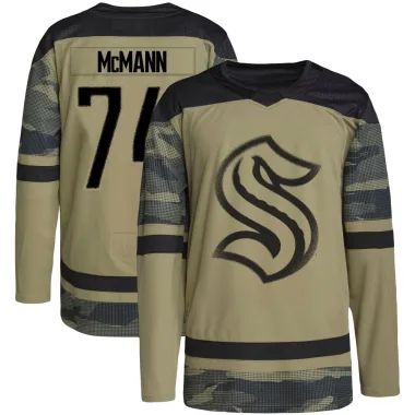 Authentic Bobby McMann Camo Seattle Kraken Military Appreciation Team Practice Jersey - Men's