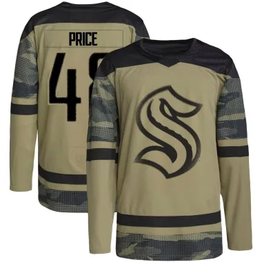 Authentic Caden Price Camo Seattle Kraken Military Appreciation Team Practice Jersey - Men's