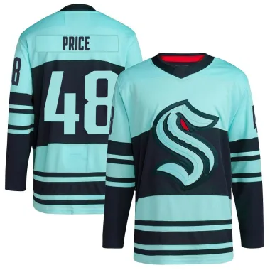 Authentic Caden Price Teal Seattle Kraken Reverse Retro 2.0 Jersey - Men's