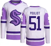 Authentic Derrick Pouliot Seattle Kraken Hockey Fights Cancer Jersey - Youth