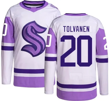 Authentic Eeli Tolvanen Seattle Kraken Hockey Fights Cancer Jersey - Men's