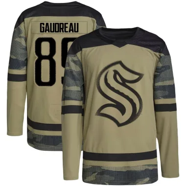 Authentic Frederick Gaudreau Camo Seattle Kraken Military Appreciation Team Practice Jersey - Youth