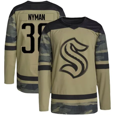Authentic Jani Nyman Camo Seattle Kraken Military Appreciation Team Practice Jersey - Men's