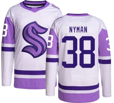 Authentic Jani Nyman Seattle Kraken Hockey Fights Cancer Jersey - Youth