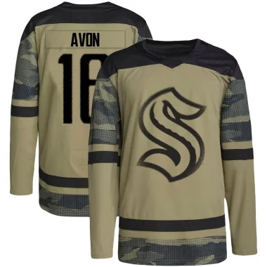 Authentic Jon-Randall Avon Camo Seattle Kraken Military Appreciation Team Practice Jersey - Youth