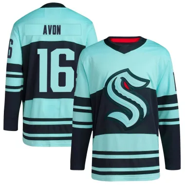 Authentic Jon-Randall Avon Teal Seattle Kraken Reverse Retro 2.0 Jersey - Men's