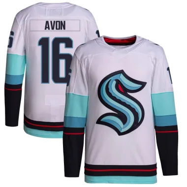 Authentic Jon-Randall Avon White Seattle Kraken Away Primegreen Jersey - Men's