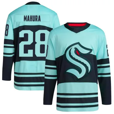 Authentic Joshua Mahura Teal Seattle Kraken Reverse Retro 2.0 Jersey - Men's