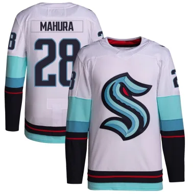 Authentic Joshua Mahura White Seattle Kraken Away Primegreen Jersey - Men's