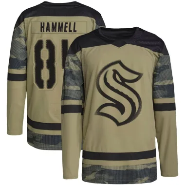 Authentic Kaden Hammell Camo Seattle Kraken Military Appreciation Practice Jersey - Youth