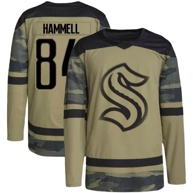 Authentic Kaden Hammell Camo Seattle Kraken Military Appreciation Team Practice Jersey - Men's