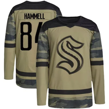 Authentic Kaden Hammell Camo Seattle Kraken Military Appreciation Team Practice Jersey - Youth