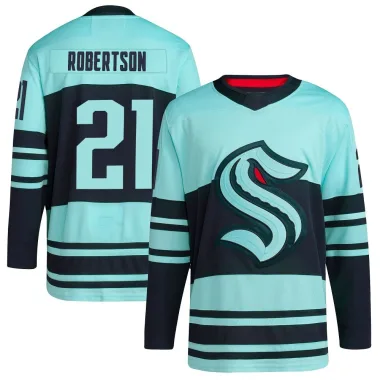 Authentic Tucker Robertson Teal Seattle Kraken Reverse Retro 2.0 Jersey - Men's