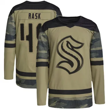 Authentic Victor Rask Camo Seattle Kraken Military Appreciation Practice Jersey - Youth