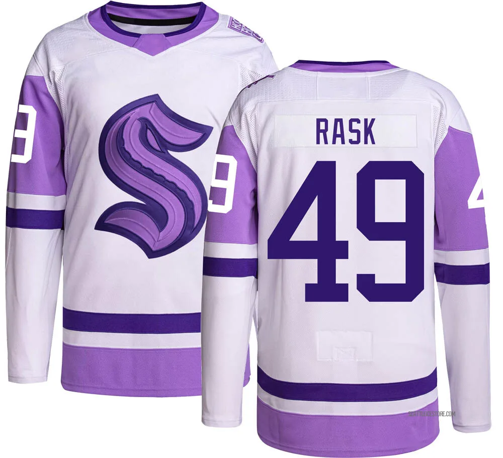 Authentic Victor Rask Seattle Kraken Hockey Fights Cancer Jersey - Youth