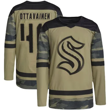 Authentic Ville Ottavainen Camo Seattle Kraken Military Appreciation Practice Jersey - Youth