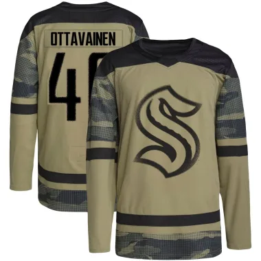 Authentic Ville Ottavainen Camo Seattle Kraken Military Appreciation Team Practice Jersey - Men's