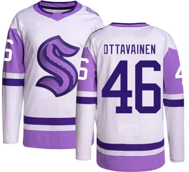 Authentic Ville Ottavainen Seattle Kraken Hockey Fights Cancer Jersey - Men's