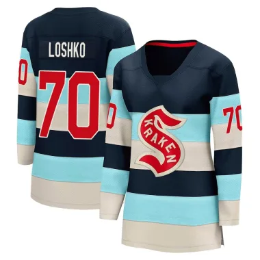 Breakaway Andrei Loshko Blue Seattle Kraken Deep Sea 2024 Winter Classic Jersey - Women's