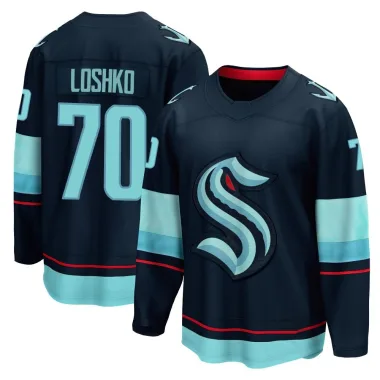 Breakaway Andrei Loshko Navy Seattle Kraken Home Jersey - Youth