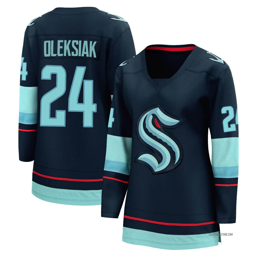 Breakaway Jamie Oleksiak Navy Seattle Kraken Home Jersey - Women's