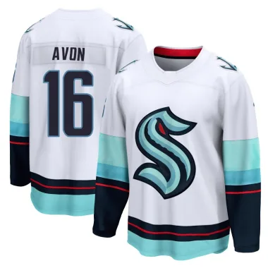 Breakaway Jon-Randall Avon White Seattle Kraken Away Jersey - Youth