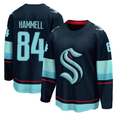Breakaway Kaden Hammell Navy Seattle Kraken Home Jersey - Youth