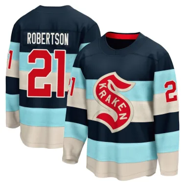 Breakaway Tucker Robertson Blue Seattle Kraken Deep Sea 2024 Winter Classic Jersey - Men's