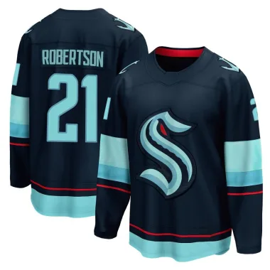 Breakaway Tucker Robertson Navy Seattle Kraken Home Jersey - Youth