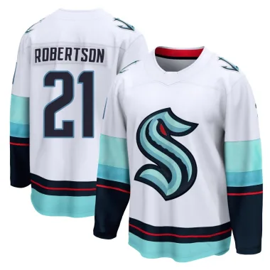 Breakaway Tucker Robertson White Seattle Kraken Away Jersey - Men's