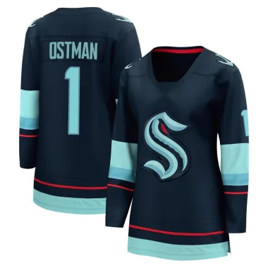 Breakaway Victor Ostman Navy Seattle Kraken Home Jersey - Women's