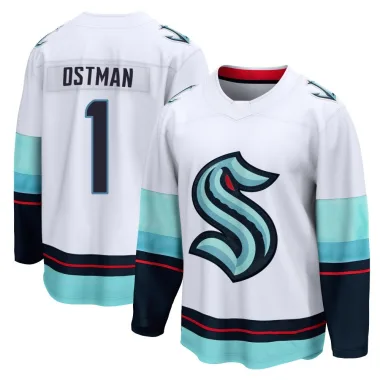 Breakaway Victor Ostman White Seattle Kraken Away Jersey - Youth