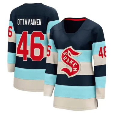 Breakaway Ville Ottavainen Blue Seattle Kraken Deep Sea 2024 Winter Classic Jersey - Women's