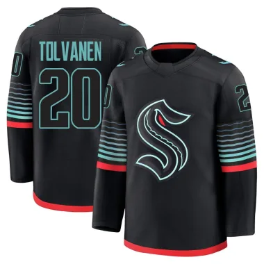 Premium Eeli Tolvanen Black Seattle Kraken Alternate Jersey - Youth