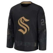 Premium Jamie Oleksiak Black Seattle Kraken 2024 Military Appreciation Practice Jersey - Men's