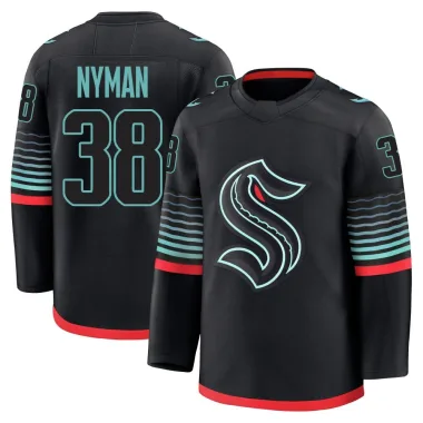 Premium Jani Nyman Black Seattle Kraken Alternate Jersey - Youth