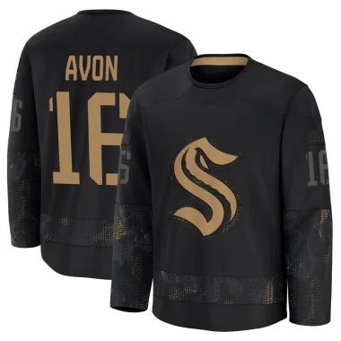 Premium Jon-Randall Avon Black Seattle Kraken 2024 Military Appreciation Practice Jersey - Men's